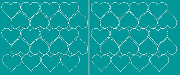 Naklejki serca walentynki 5 cm naklejka 40 szt turkusowy połysk