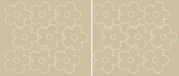 Naklejka na ścianę kwiaty kwiatki 18 szt beżowy matowy