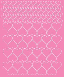 Naklejka na rower kask naklejki serca 116 szt różowy z połyskiem