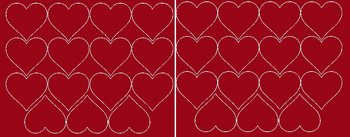 Naklejki serca walentynki 6 cm 30 szt ciemno czerwony matowy