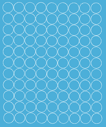 Naklejki koła 4 cm kółka grochy kropki 99 szt. jasnoniebieski z połyskiem