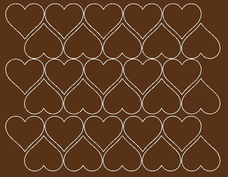 Naklejki serca walentynki 4 cm naklejka 30 sztuk brązowy matowy