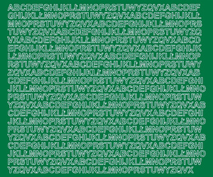 Naklejka litery samoprzylepne 7 mm naklejki zielony z połyskiem