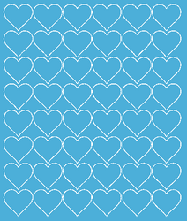 Naklejki serca walentynki 3 cm naklejka 48 sztuk  jasnoniebieski matowy