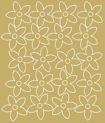 Naklejka na ścianę okno kwiaty kwiatki 20 sztuk złoty matowy