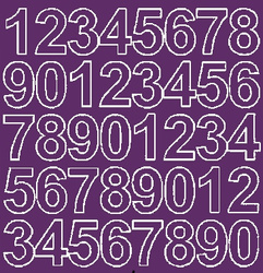 Naklejka cyfry samoprzylepne 3,5 cm naklejki fioletowy matowy