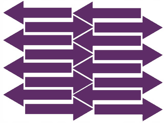 Naklejka strzałki 20x7 cm 16 sztuk naklejki fioletowy matowy