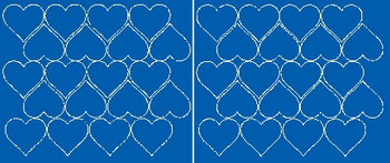 Naklejki serca walentynki 5 cm naklejka 40 szt niebieski połysk