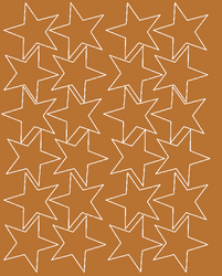 Naklejki gwiazdki 12 cm gwiazdy samoprzylepne 24 szt. miedziany matowy