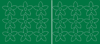 Naklejka na ścianę kwiaty naklejki kwiatki 18 szt zielony matowy