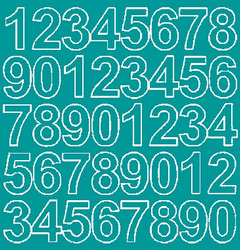 Naklejka cyfry samoprzylepne 3,5 cm naklejki turkusowy matowy