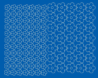 Naklejka na rower kask kwiaty kwiatki 112 sztuk niebieski połysk