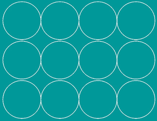 Naklejka koła 12 cm naklejki kółka kropki 12 szt turkusowy matowy