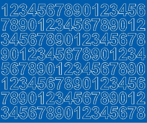 Naklejka cyfry samoprzylepne 2 cm naklejki niebieski matowy