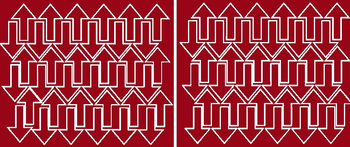 Naklejka strzałki 5x3cm 72 szt naklejki ciemno czerwony połysk