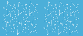 Naklejki gwiazdki 8 cm gwiazdy samoprzylepne 18 szt. jasnoniebieski matowy