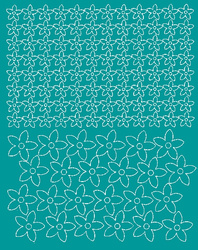 Naklejka na rower kask kwiaty naklejki kwiatki 120 sztuk turkusowy matowy