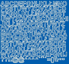 Naklejka litery samoprzylepne 1.5 cm naklejki niebieski połysk