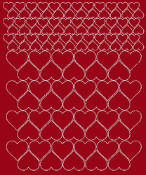 Naklejka na rower kask serca 116 sztuk ciemno czerwony połysk