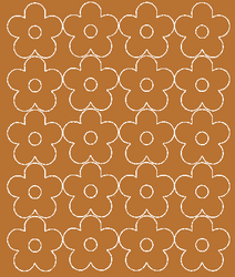 Naklejki na ścianę kwiatki 20 szt. miedziany matowy