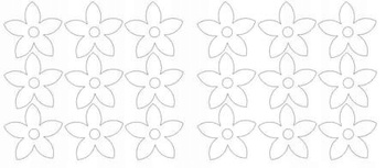 Naklejka na ścianę kwiaty naklejki kwiatki 18 sztuk biały matowy