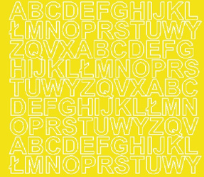 Naklejka litery samoprzylepne 2 cm naklejki z folii żółty matowy