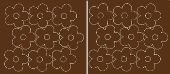 Naklejka na ścianę kwiaty naklejki kwiatki 18 szt brązowy połysk