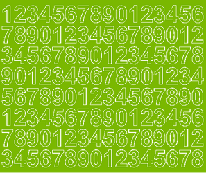 Naklejki cyfry samoprzylepne 2 cm limonkowy zielony z połyskiem