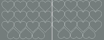 Naklejki serca walentynki 6 cm naklejka 30 sztuk szary matowy