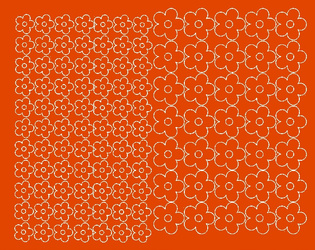 Naklejka na rower kask kwiaty kwiatki 112 szt. pomarańczowy mat