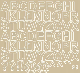 Naklejka litery samoprzylepne 2,5 cm naklejki beżowy matowy