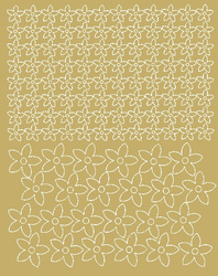 Naklejka na rower kask kwiaty kwiatki 120 sztuk złoty połysk