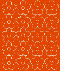 Naklejka na ścianę kwiaty kwiatki 20 szt. pomarańczowy mat