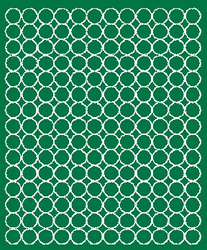 Naklejka koła 1,5 cm naklejki kółka kropki 180 szt zielony matowy