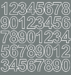 Naklejka cyfry samoprzylepne 3,5 cm naklejki szary matowy