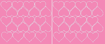 Naklejki serca walentynki 5 cm naklejka 40 sztuk różowy matowy