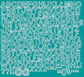 Naklejka litery samoprzylepne 1.5 cm naklejki turkusowy połysk