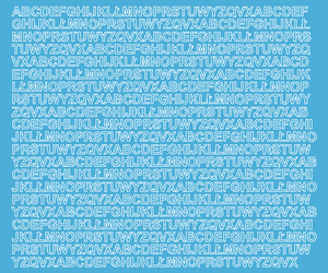 Naklejki litery samoprzylepne 7 mm jasnoniebieski z połyskiem