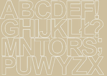 Naklejka litery samoprzylepne 8 cm naklejki beżowy z połyskiem