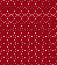 Naklejka koła 5 cm naklejki kropki 72 szt. ciemno czerwony połysk