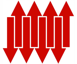 Naklejka strzałki 30x10 cm 8 sztuk naklejki czerwony połysk