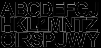 Naklejka litery samoprzylepne 7 cm naklejki czarny z połyskiem