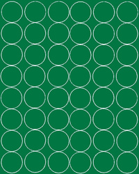 Naklejka koła 6 cm naklejki kółka kropki 48 sztuk zielony połysk