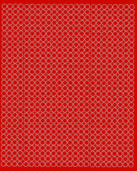 Naklejka koła 7 mm naklejki kółka kropki 720 szt czerwony matowy