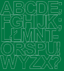 Naklejka litery samoprzylepne 10 cm naklejki zielony matowy