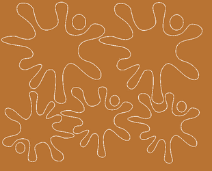 Naklejki maskujące kleksy miedziany z połyskiem