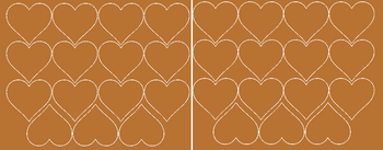 Naklejki serca walentynki 6 cm naklejka 30 sztuk  miedziany z połyskiem