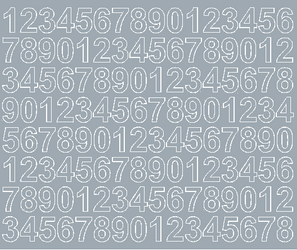 Naklejki cyfry samoprzylepne 2,5 cm srebrny z połyskiem