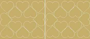 Naklejki serca walentynki 7 cm naklejka 24 sztuki złoty matowy