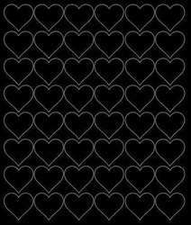 Naklejki serca walentynki 3 cm naklejka 48 sztuk czarny połysk